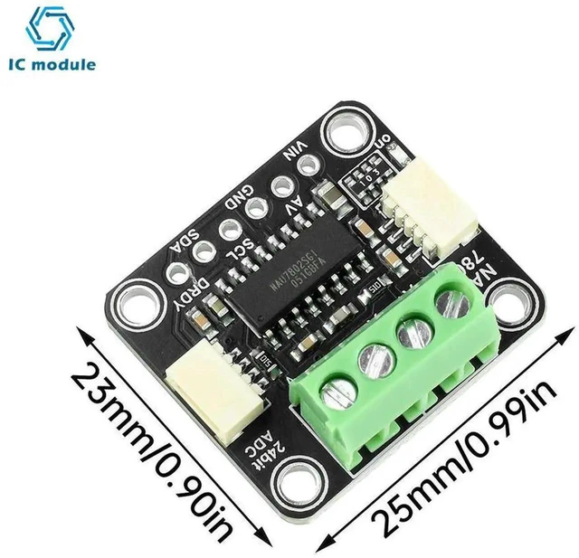 Alt view image 2 of 3 - AJMRTC NAU7802 HighPrecision 24Bit ADC Module, Pressure Sensor Data Conversion Board with STEMMA QT / Qwiic I2C Interface for Load Cell & Weight Sensing Secondary Development