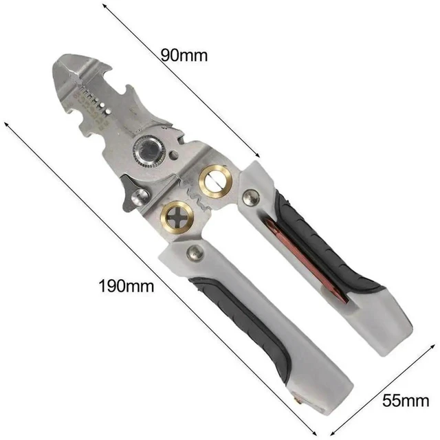 Alt view image 2 of 3 - AJMRTC Multifunctional Electrician Crimping Pliers Tool Set, 190×55mm HeavyDuty Hand Tool with HeatTreated Cutting Edges for Electrical Repair, Wire Stripping, Crimping and Cutting Work