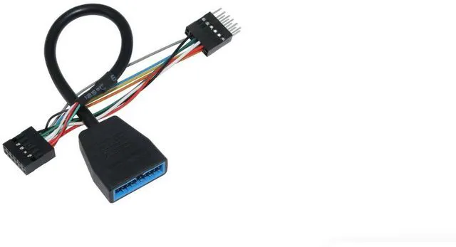 Alt view image 3 of 7 - AJMRTC 11-Pin USB2.0 Front Panel Adapter Cable 20CM+10CM, Lenovo 11Pin Female to 11Pin Male + USB3.0 19Pin Header 15MM Special Harness for Lenovo Desktop Motherboard Modification