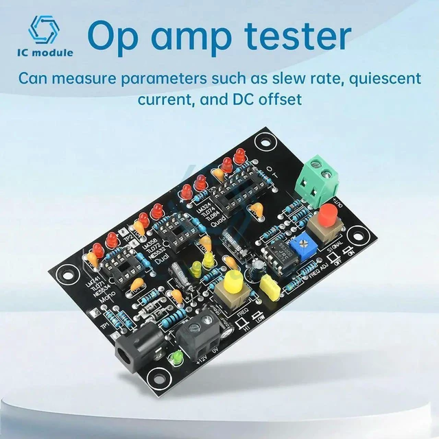 Alt view image 3 of 6 - AJMRTC DC 12V T2 Operational Amplifier Tester, HighSpeed & LowSpeed Op Amp Testing Tool for Single Dual Quad Op Amps, Portable Operational Amplifier Test Module for Electronic DIY Repair Lab Use