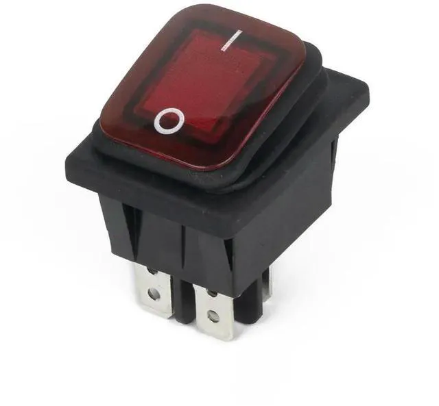 Alt view image 2 of 3 - AJMRTC DPST Waterproof Rocker Switch IP67, 20A Luminous Red Button 30 x 22mm DustProof DPST Rocker Toggle Switch for Electrical Equipment Power Control Replacement Supplies