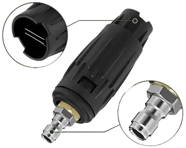 Alt view image 3 of 3 - AJMRTC Quick Connect Adjustable Spray Nozzle for Pressure Washers, HeavyDuty Cleaning Nozzle with Adjustable Spray Angle, FastAttach Replacement Nozzle for HighPressure Washing Tasks