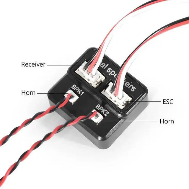 Alt view image 3 of 3 - AJMRTC Plastic 5W Diesel Simulation Speaker DC3.68V HiFi Sound Engine Sound Simulator Module for RC Car Truck Excavator Container Vehicle RC Model Replacement Accessory