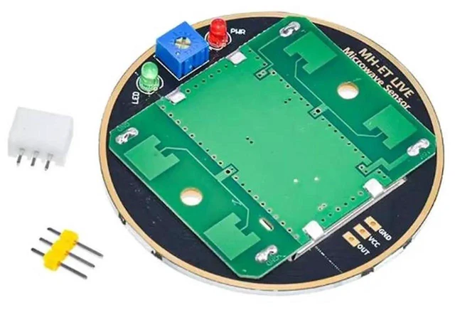 Alt view image 2 of 2 - AJMRTC MH100X Microwave Radar Induction Module, HB100 Doppler Intelligent Motion Detector 10.525GHz, NonContact Movement Sensor for Arduino DIY Security Alarm Automatic Light IoT Embedded Project