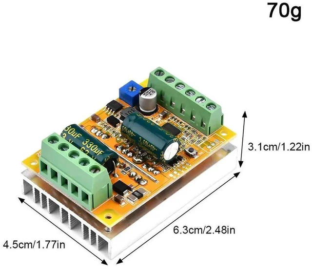 Alt view image 2 of 3 - AJMRTC DC 6.550V 380W BLDC ThreePhase Brushless Motor PWM Controller, SensorLess HallLess DC Brushless Motor Driver for HallFree BLDC Motor Speed Regulation Industrial DIY Equipment Modification