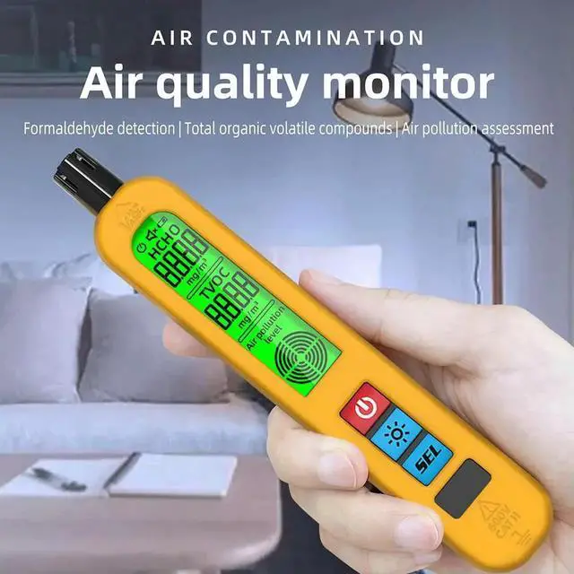 Alt view image 2 of 3 - AJMRTC G2 Air Quality Detector, HCHO Formaldehyde TVOC Gas Tester with LCD Display, Mute Detection Mode Portable Indoor Air Measurement Meter for Home Office Bedroom Indoor Environment Testing