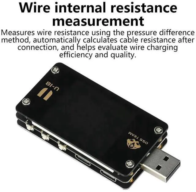 Alt view image 3 of 3 - AJMRTC USBA Current Voltage Meter, Digital Ammeter Voltmeter Tester with Automatic QC PD Fast Charging Protocol Trigger Function, USB Power Detector for Charger Cable Power Bank Load Testing Analysis