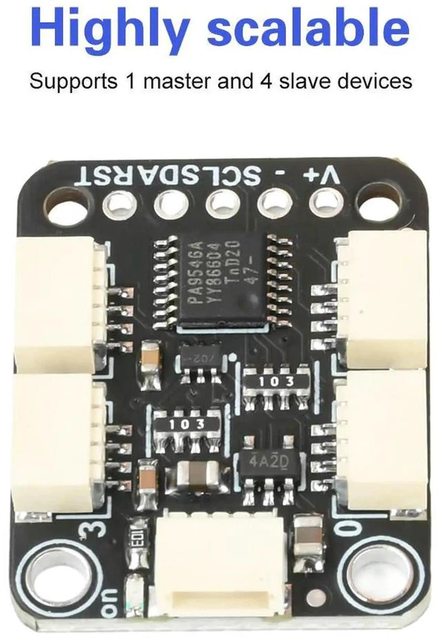 Alt view image 2 of 3 - AJMRTC PCA9546 4Channel Qwiic I2C Multiplexer, STEMMA QT Compatible I2C Bus Expansion Board, 4Channel I2C Splitter Electronic Component Kit for DIY Circuit and Sensor Expansion Projects