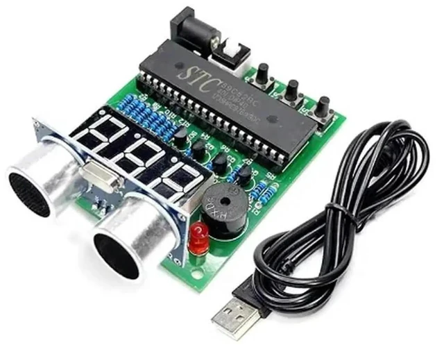 Main image of AJMRTC SingleChip Ultrasonic Rangefinder Electronic Kit, DIY Ultrasonic Radar Assembly Kit, Distance Measuring Soldering Practice Kit for Electronic Reverse Training & DIY Experiment Project