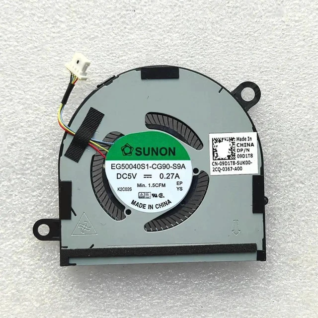 Alt view image 2 of 3 - AJMRTC 09D1T8 CPU Cooling Fan, Replacement Internal Notebook Cooler for Dell Latitude 7400 2IN1 Laptop, 4Pin Connector Thermal Fan Repair Spare Part