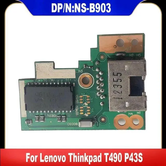 Main image of AJMRTC 02HK993 RJ45 Ethernet Port Board, NSB903 Replacement LAN SubBoard for Lenovo ThinkPad T490 P43S Notebook, Internal Network Interface Small Board Repair Spare Part