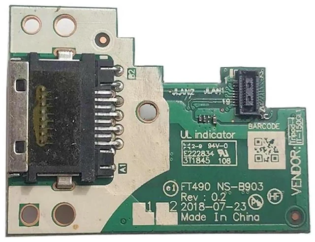 Alt view image 3 of 3 - AJMRTC 02HK993 RJ45 Ethernet Port Board, NSB903 Replacement LAN SubBoard for Lenovo ThinkPad T490 P43S Notebook, Internal Network Interface Small Board Repair Spare Part