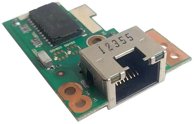 Alt view image 2 of 3 - AJMRTC 02HK993 RJ45 Ethernet Port Board, NSB903 Replacement LAN SubBoard for Lenovo ThinkPad T490 P43S Notebook, Internal Network Interface Small Board Repair Spare Part