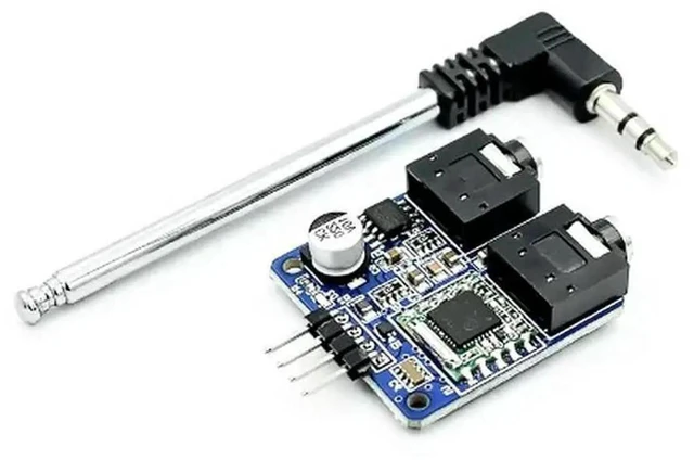 Main image of AJMRTC TEA5767 FM Stereo Radio Receiver Module, I2C Controlled FM Radio Breakout Board, 76108MHz Frequency Range Electronic Kit for DIY Audio Project & Embedded Experiment