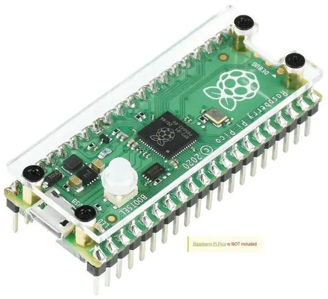 Main image of AJMRTC Clear Acrylic Protection Case for Raspberry Pi Pico, Transparent Enclosure Shell, Full GPIO Pin & USB Port Access, DustShock Resistant Housing for RP2040 Microcontroller Development Board