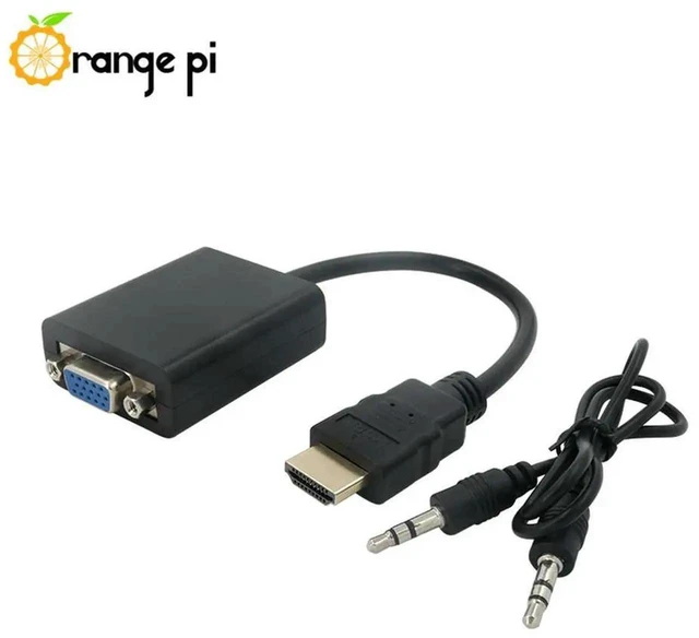 Alt view image 2 of 3 - AJMRTC 17cm HDMI to VGA Converter Cable, AntiJamming Transmission Line for Orange Pi SingleBoard Computer, DigitaltoAnalog Video Adapter Supports Monitor Resolution up to 720P, PlugandPlay