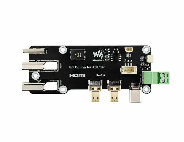 Alt view image 3 of 3 - AJMRTC Micro HDMI to HDMI Multifunctional Adapter, Dual 4K Video Output Converter with Dual PowerSupply Modes, MicroHDMI Splitter Compatible with Raspberry Pi 5 / 4B SingleBoard Computer Display