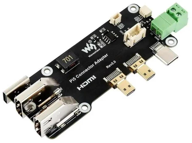 Alt view image 2 of 3 - AJMRTC Micro HDMI to HDMI Multifunctional Adapter, Dual 4K Video Output Converter with Dual PowerSupply Modes, MicroHDMI Splitter Compatible with Raspberry Pi 5 / 4B SingleBoard Computer Display