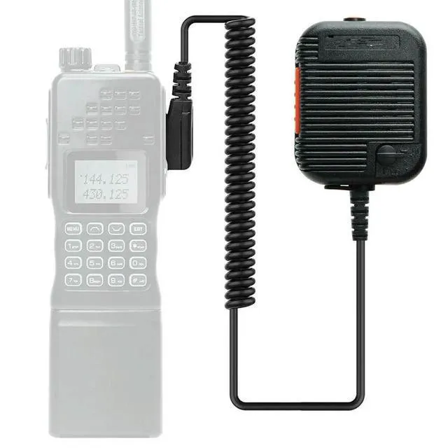 Alt view image 2 of 3 - AJMRTC Two Way Radio Tactical Speaker Microphone with Flexible Cable, Handheld Remote Speaker Mic Compatible with BaoFeng AR152 and Kenwood Series TwoWay Radios, HeavyDuty Walkie Talkie Accessory