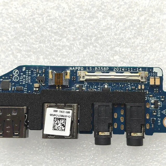 Alt view image 2 of 3 - AJMRTC 0T981T CN0T981T T981T LSB758P Laptop USB Audio IO Board With Cable Replacement for Alienware 17 R3, DualUSB DualAudio Port SubBoard Repair Spare Part, 100% Fully Tested