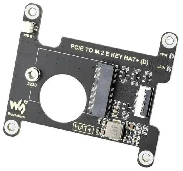 Alt view image 3 of 3 - AJMRTC PCIe To M.2 EKEY HAT (D) Expansion Board for Raspberry Pi 5, NGFF M.2 EKey NIC Adapter HAT+, Supports WiFi Bluetooth Wireless Network Card for DIY IoT Project