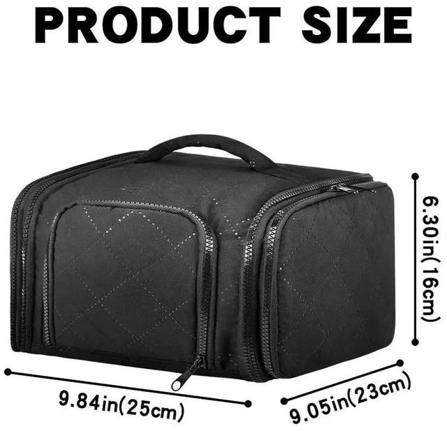 Alt view image 2 of 3 - AJMRTC Travel Cable Organizer Bag, Portable Electronics Accessories Storage Case with 20 Pockets Elastic Bands for Cables Chargers Power Bank USB Drives Adapters Black Polyester 25x23x16cm for Busines