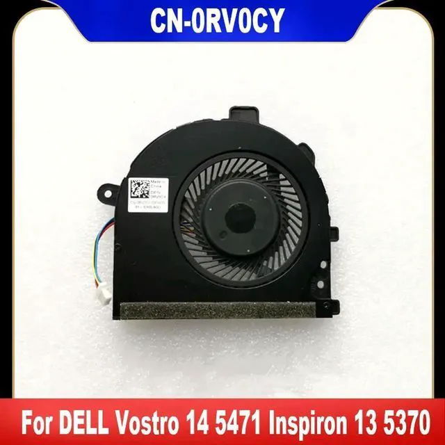 Main image of AJMRTC Laptop CPU Cooling Fan 0RV0CY CN0RV0CY RV0CY, Replacement Internal Cooler Fan for Dell Vostro 14 5471 Inspiron 13 5370 Notebook 4Pin PWM Heat Dissipation Repair Spare Part