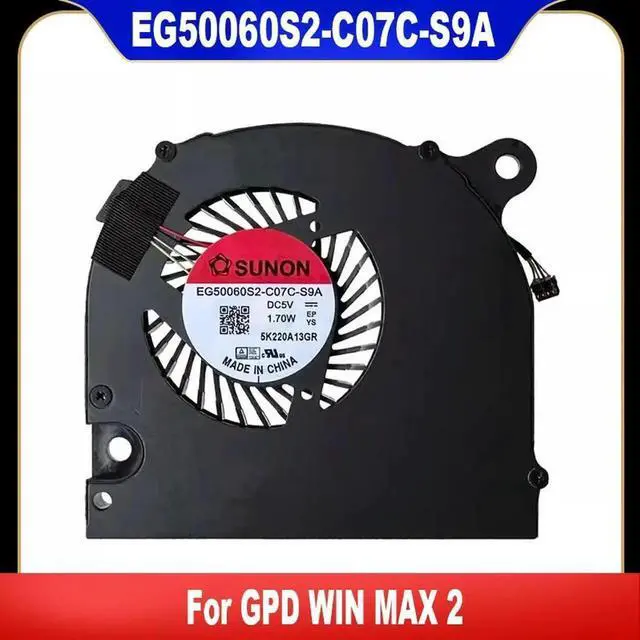 Main image of AJMRTC Handheld Gaming PC CPU Cooling Fan EG50060S2C07CS9A, DC5V 1.70W 4Pin PWM Replacement Cooler Fan for GPD WIN MAX 2 UMPC Handheld Game Notebook Heat Dissipation Repair Spare Part