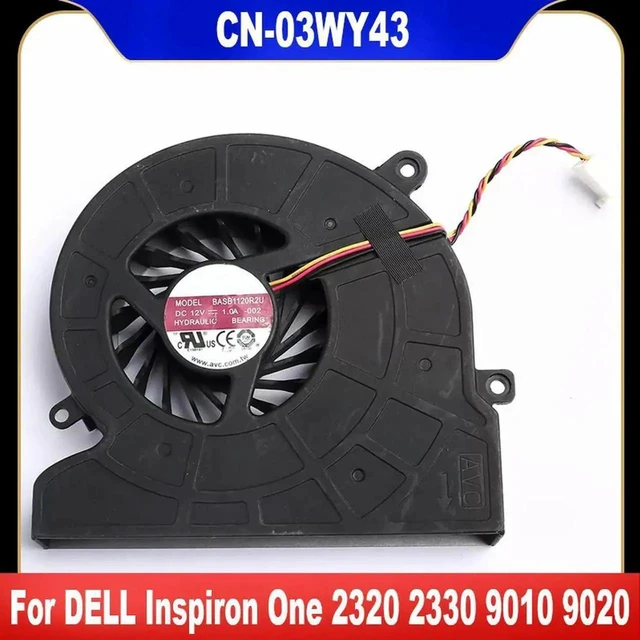 Main image of AJMRTC AIO Desktop CPU Cooling Fan 03WY43 BASB1120R2U DC12V 1.0A, Replacement Internal Cooler Fan for Dell Inspiron One 2320 2330 9010 9020 AllinOne Desktop Heat Dissipation Repair Spare Part
