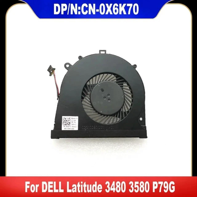 Main image of AJMRTC Laptop CPU Cooling Fan & Heatsink Radiator 0X6K70 CN0X6K70 X6K70, Replacement 4Pin PWM Thermal Cooler Assembly for Dell Latitude 3480 3580 Notebook Heat Dissipation Repair Spare Part
