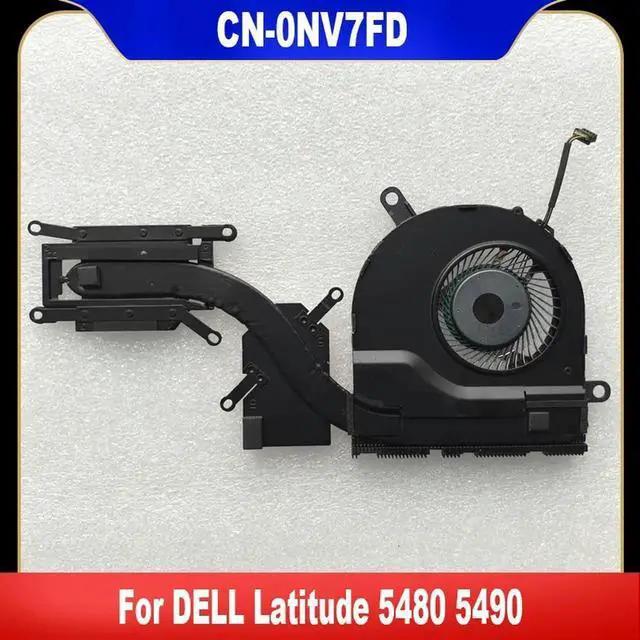Main image of AJMRTC CPU Cooling Fan with Heatsink Radiator for Dell Latitude 5480 5490 Laptop, Replacement PN 0NV7FD CN0NV7FD NV7FD AT1SD004ZAL, 4Pin PWM Internal Laptop Cooler Assembly