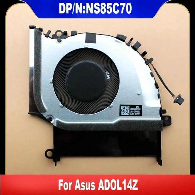 Main image of AJMRTC CPU Cooling Fan Radiator for ASUS ADOL14Z Laptop, Replacement PN NS85C70 13NB0WQ0T02011, 4Pin DC 5V 0.70A PWM Internal Laptop Cooler Fan for Notebook Thermal Repair