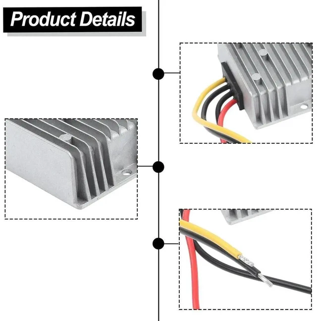 Main image of AJMRTC DCDC Step Down Converter 12V 24V to 5V 30A 150W IP68 Waterproof Buck Power Supply Module with Natural Cooling, Voltage Reducer Regulator for Automotive Vehicle Electronics