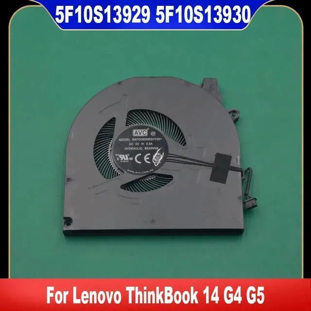 Main image of AJMRTC CPU Cooling Fan for Lenovo ThinkBook 14 G4 G5 Laptop, Replacement PN 5F10S13929 5F10S13930, 4Pin PWM DC5V Internal Notebook Cooler Fan, Fast Shipping Replacement Repair Part