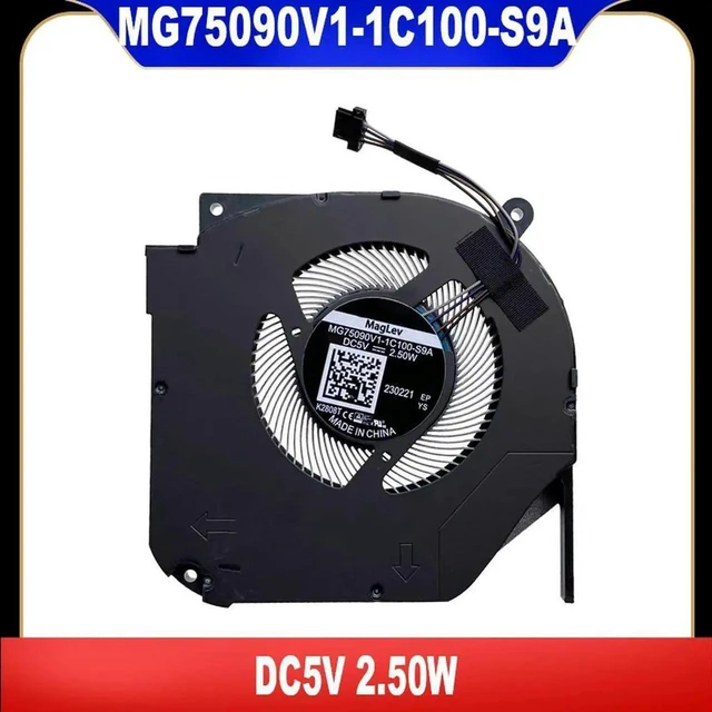 Main image of AJMRTC CPU Cooling Fan MG75090V11C100S9A for Mechrevo Jiaolong 7, Titanium Tantalum Plus Gaming Laptop with RTX30 Series GPU, DC5V 2.5W 4Pin PWM Internal Notebook Cooler Replacement Fan