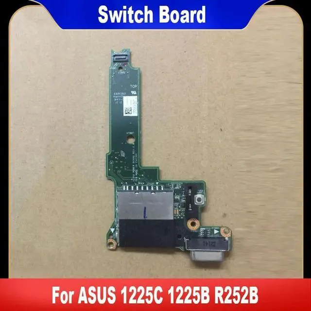 Main image of AJMRTC Power Button VGA SD Reader IO Board for ASUS Eee PC 1225B 1225C R252B Laptop, Integrated Switch Panel Daughter Board, Replacement Repair Spare Part for Notebook Maintenance