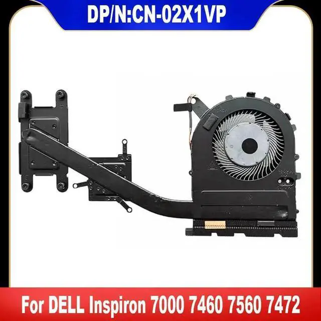 Main image of AJMRTC CPU Cooling Fan with Heatsink Radiator for Dell Inspiron 7000 7460 7560 7472 Laptop, Replacement PN 02X1VP CN02X1VP 2X1VP AT1Q3003Z00, 4Pin PWM Discrete GPU Notebook Thermal Assembly