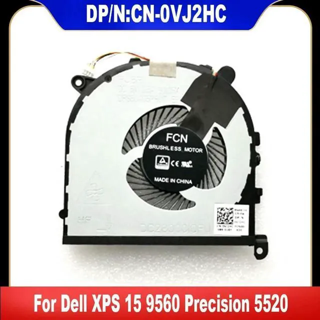 Main image of AJMRTC Laptop Cooling Fan Heatsink Assembly for Dell XPS 15 9560 Precision 5520, OEM 0VJ2HC VJ2HC CN0VJ2HC DC28000I0F0, CPU GPU Radiator Cooler Module Notebook Internal Repair Part