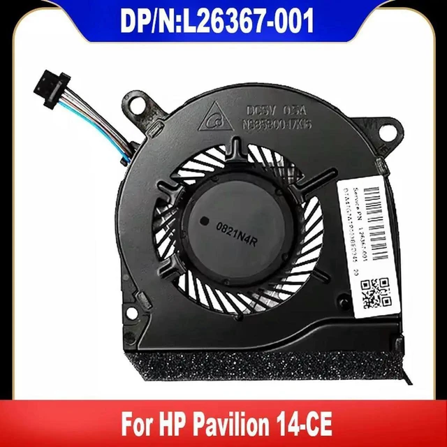 Main image of AJMRTC Laptop CPU Cooling Fan Heatsink Assembly for HP Pavilion 14CE TPNQ207, OEM L26367001 NS85B0017K16, DC5V 0.5A Notebook Radiator Cooler Replacement Repair Spare Part