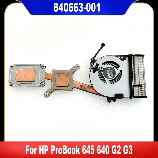 Main image of AJMRTC Laptop CPU Cooling Fan Heatsink Assembly for HP ProBook 640 645 G2 G3, OEM 840663001 6043B0181201, Notebook Copper Heat Pipe Radiator Cooler Replacement Repair Spare Part