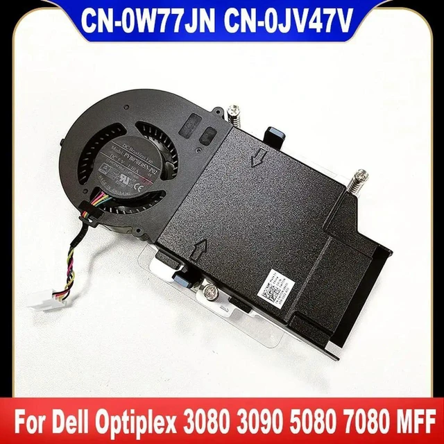 Main image of AJMRTC MFF Mini PC CPU Cooling Fan Heatsink Assembly for Dell OptiPlex 3080 3090 5080 7080 MFF, OEM 0W77JN W77JN 0JV47V JV47V, SmallFormFactor Desktop Radiator Repair Spare Part