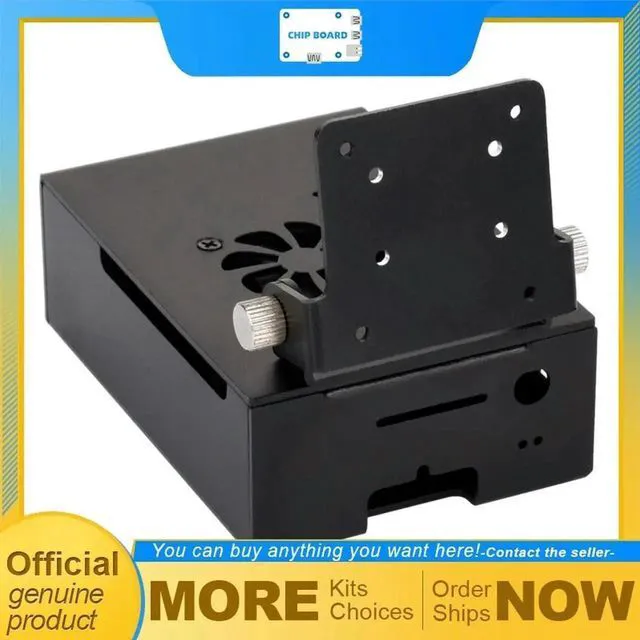 Main image of AJMRTC Aluminum Cooling Shell Enclosure for VisionFive2 Lite RISCV SBC, with Heatsink Cooling Fan & Adjustable Camera Mount Bracket, Protective Metal Case for Single Board Computer Project