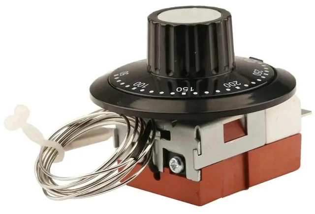 Alt view image 2 of 3 - AJMRTC 3Pin Capillary Thermostat Switch, 50320°C Adjustable Temperature Control for Boiler Water Heater Oven Deep Fryer, Mechanical HighLimit Thermal Cutoff Safety Replacement Part