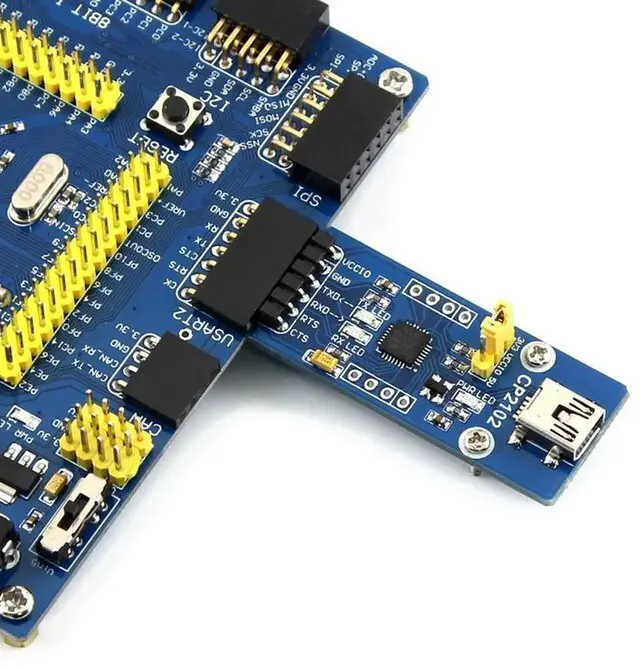 Main image of AJMRTC CP2102 USB To UART Serial Adapter Module, Mini USB Connector, TTL UART Converter Board Supports Mac Linux Android WinCE Windows 7 8 8.1 10 11 for MCU Debugging Hardware Repair Project