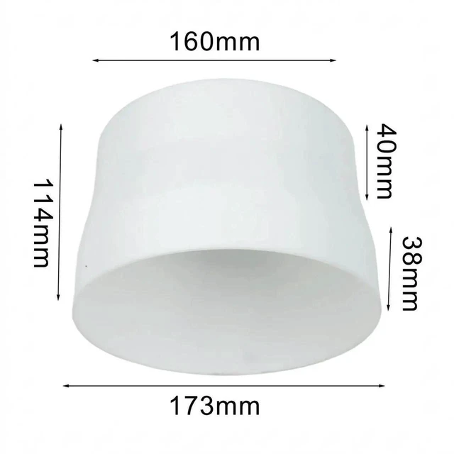 Alt view image 2 of 6 - AJMRTC PVC Pipe Reducer Pipeline Adapter 180mm to 160mm Diameter Transition Coupling, Kitchen Essential Fitting for Range Hood Exhaust Vent Waste Water Duct Connection DIY Plumbing Repair Spare Part