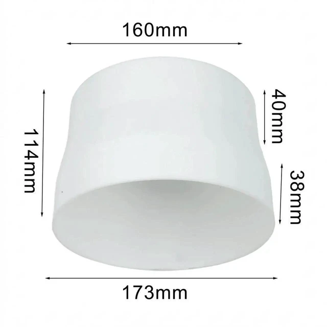 Alt view image 3 of 6 - AJMRTC PVC Pipe Reducer Pipeline Adapter 180mm to 160mm Diameter Transition Coupling, Kitchen Essential Fitting for Range Hood Exhaust Vent Waste Water Duct Connection DIY Plumbing Repair Spare Part