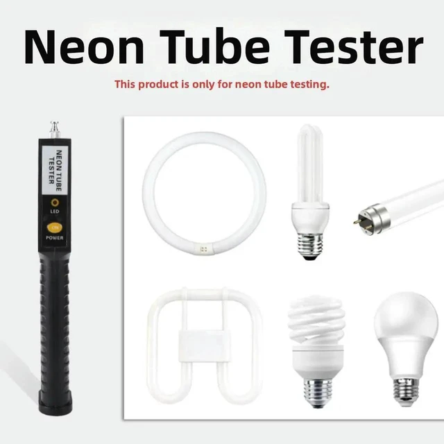 Alt view image 3 of 3 - AJMRTC Neon Lamp Tester for T4 Tube, Neon Lamp Testing Device with LED Indicator, RealTime Leakage & Operating Status Detection Tool for T4 Neon Tube Maintenance Work