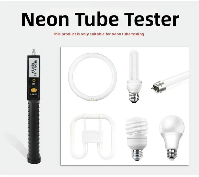 Alt view image 2 of 3 - AJMRTC Neon Lamp Tester for T4 Tube, Neon Lamp Testing Device with LED Indicator, RealTime Leakage & Operating Status Detection Tool for T4 Neon Tube Maintenance Work