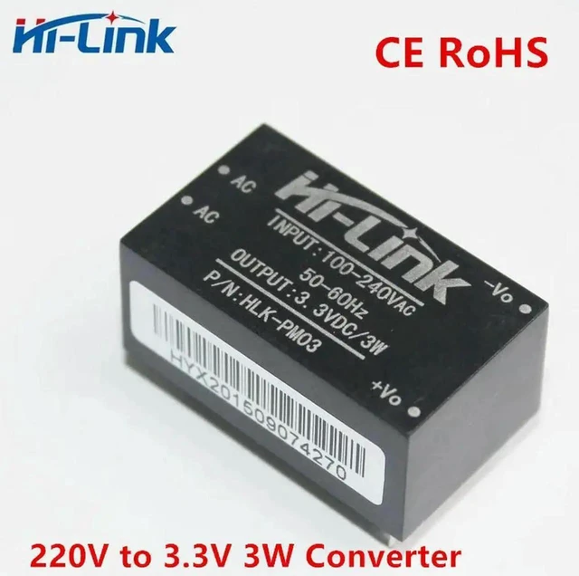 Alt view image 2 of 2 - AJMRTC 5Pack HiLink HLKPM03 Isolated ACDC Converter Module, 90264VAC Input to 3.3V DC Output, Compact Isolated Power Supply for Household Smart Switch & Embedded DIY Projects