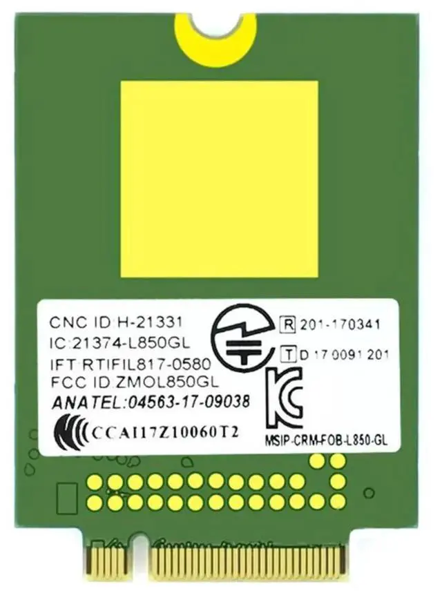 Alt view image 3 of 3 - AJMRTC L850GL NGFF M.2 WWAN Module PN 01AX792, 4G LTE Wireless Communication Card for ThinkPad T580 X280 L580 T480 T480S T490 D33010IGM T14 Gen1, 100% PreTested Laptop Spare Part
